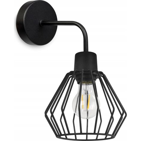 APLIQUE DE PARED, LÁMPARA CUADRADA, LÁMPARA DE METAL, ALAMBRE, LED