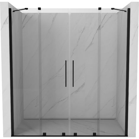 Mexen Velar Duo porta doccia scorrevole 200 cm, trasparente, nero - 871-200-000-02-70 (1/5)