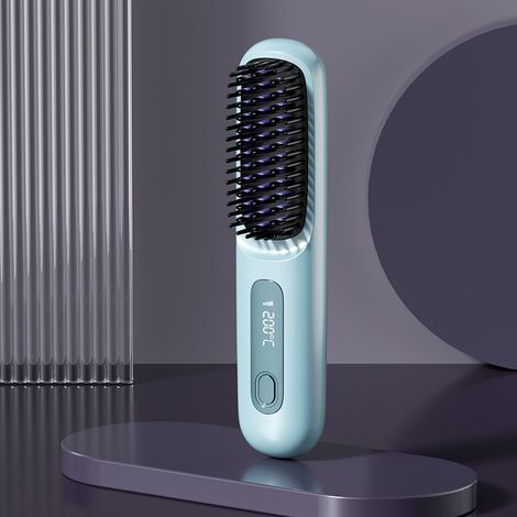 Rechargeable heated flat-head electric toothbrush: Ceramic electric toothbrush with USB connectivity, LCD screen, and iontophoresis function rechargeable.