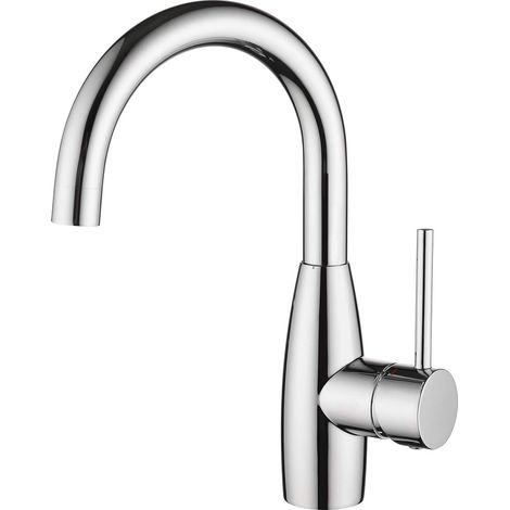 ZOLGINAH Robinet Salle Bain, Robinet Lavabo Pivotant à 360°, Mitigeur Lavabo à Bec Haut, Robinet pour Salle de Bain ou Petite Cuisine, Chrome (1/5)