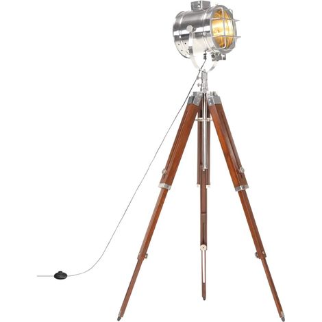 vidaXL Lampadaire à trépied bois de manguier massif 165 cm (1/5)