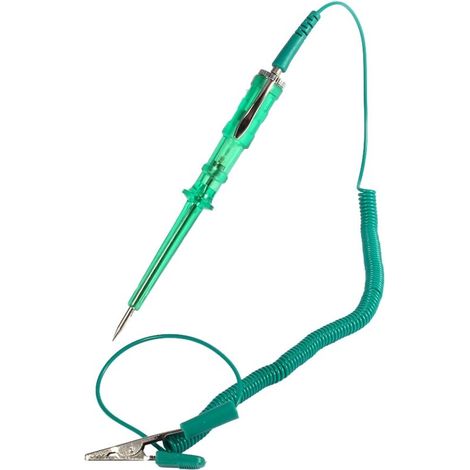 Jeffergarden Testeur de circuit automobile, stylo de test de tension d'ampoule vert, DC 6 V, 12 V, 24 V-DOU