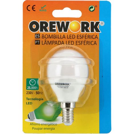 Bombilla LED esférica E14 - 5 W - Cálida