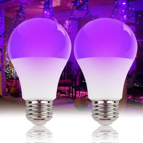 E27 10W UV LED Bulbs, Black Light 395nm, for Halloween Party Body Painting (1/5)