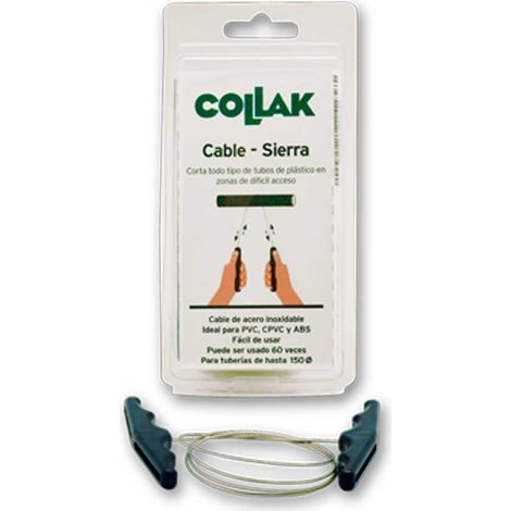 Cable de Sierra de Acero Inoxidable para Tubos de Plástico - 90cm - Collak (1/2)