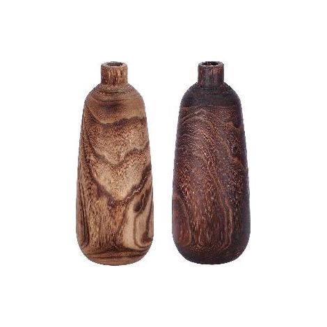 1 Pezzo Vaso Decorativo Casa in Legno Henry 13 x 33 cm 2 Colori (1/2)