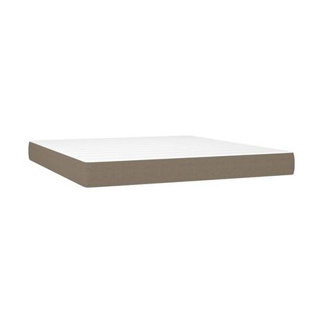 Sommier Snowco, matelas taupe, 180 × 200 cm, tissu, tissu doux et respirant, pour chambre, confort quotidien, assemblage rapide (1/5)