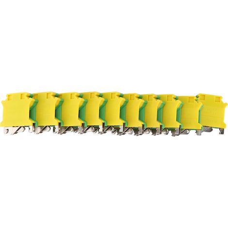50Pcs Barrette de Terre DIN Rail 2 Canaux, Cuivre Pur, USLKG-16, 101A, Bloc de Jonction pour Rail Oméga (1/5)
