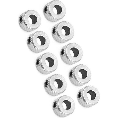 Vernickelter Eisenring mit dekorativen Mustern, 10 Stück zu verkaufen, 5,1 mm. (1/5)
