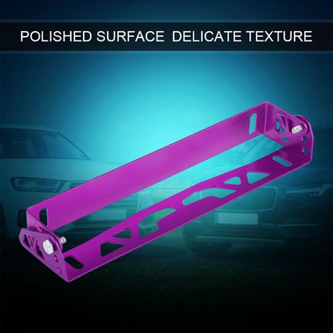 Boutique officielle Wish - Cadre de plaque d'immatriculation universel réglable en alliage d'aluminium pour la modification de voiture (violet) (1/5)