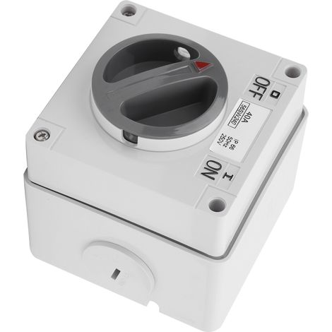 Wasserdichter, staubdichter Drehschalter für den Außenbereich mit Ein-/Ausschalter und Kontrollleuchten, 250 V (2P40A) (1/5)