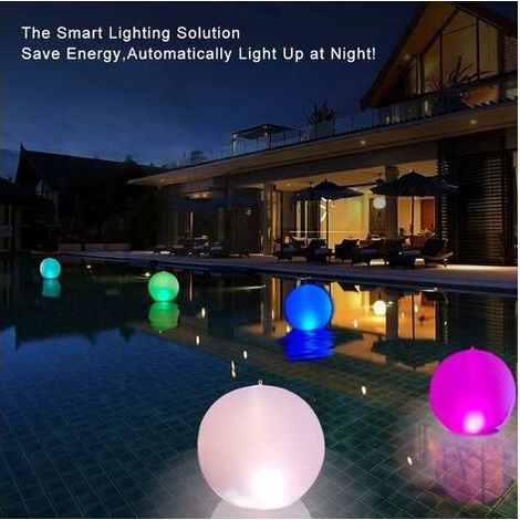 Lampe Solaire Exterieur,Boule Lumineuse Exterieure Solaire à DEL Lampe Flottante étanche IP68 Pour Lumiere Solaire Changeante de Couleur Extérieure, Décor de Fête,Piscine,Mariage,Plage,Jardin(1PACK) (1/5)