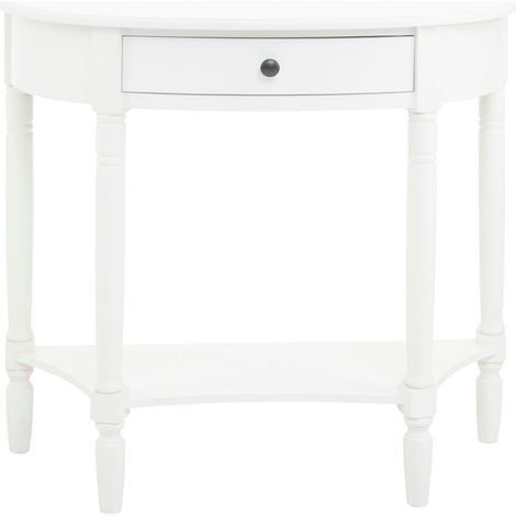 Premier Housewares White Heirtage Tables For Living Room Black Wooden Table For Coffee Black Top Tables For Bedroom / Kitchen Hallways Modern Indoor And Outdoor Furniture 81 x 33 x 78 (1/5)