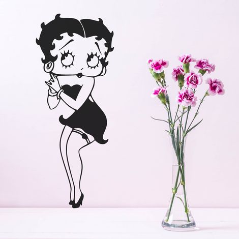 Sticker Mural - Betty Boop - 7x17 cm - Noir (1/3)
