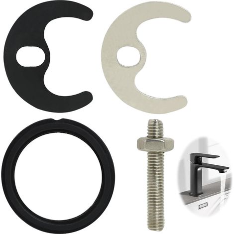 Kit de fijación para grifo de manguera roscada, kit de fijación de repuesto para grifo mezclador monobloque y lavabo, acero