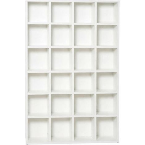 Estantería abierta blanca de aglomerado para CD, DVD, Blu-ray y videojuegos (1/5)