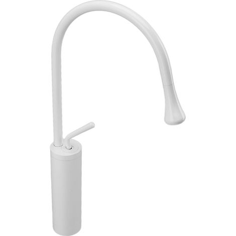 Stilvoller Aufsatzwaschtisch-Wasserhahn mit praktischem Drehmechanismus für Badezimmer, Zuhause und Hotel, Weiß (1/5)