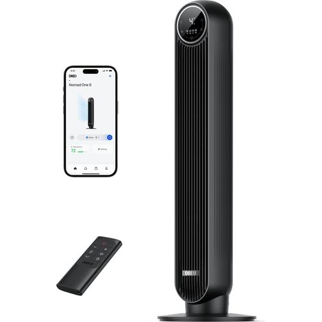 Ventilateur tour intelligent avec fonction WiFi, ventilateur silencieux avec contrôle vocal et télécommande, oscillation à 90°, 4 modes, 4 vitesses, minuterie 8H, ventilateur de refroidissement (1/5)