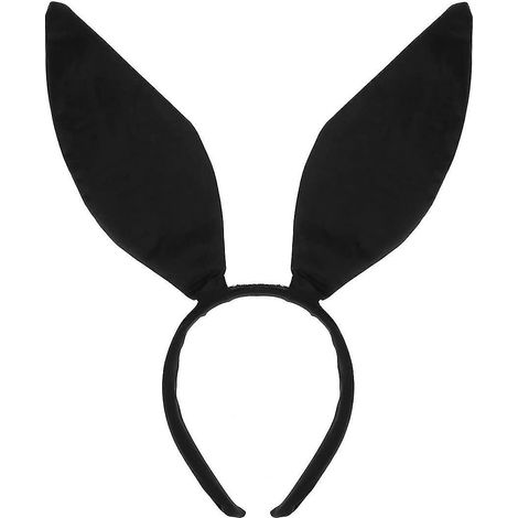 Schwarzes Hasenohren-Haarband, Hasen-Haaraccessoire für Halloween
