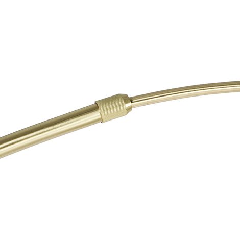 Arch Floor Lamp Brass with White Marble Base Adjustable - XXL