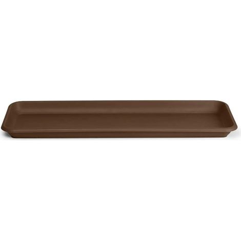 Geda – Soucoupe FLORA pour balconnière 79 cm – Marron, plastique, 77 x 21 cm