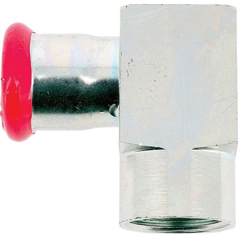 Coude 90° femelle électrozingué à sertir SERTIsteel Carbone - Empreinte M 20x27mm - Ø22mm