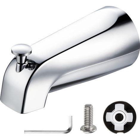 Robinet de baignoire - Compatible avec tuyau en cuivre de 1/2 po - Encastrable - Chrome poli - Avec inverseur (1/5)