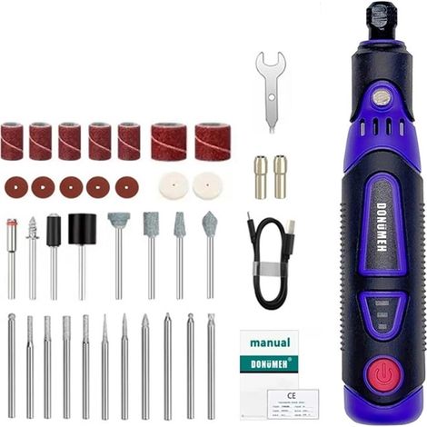 Smerigliatrice elettrica da 3,6 V, macchina per incisione domestica, piccolo e pratico strumento per levigare e lucidare la giada, mini trapano elettrico (tipo B) (1/4)