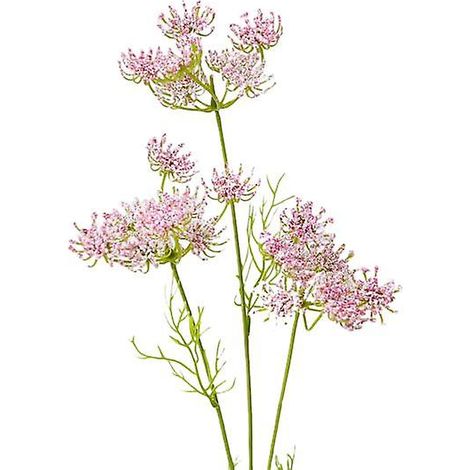 Fleur artificielle en dentelle exquise à 3 fourches, ne se fane pas, belle fleur artificielle en dentelle avec feuilles vertesrose (1/5)