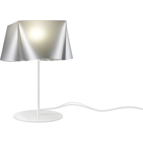 Lampada Da Scrivania Moderna Wanda Polilux ® Argento E Metallo 1 Luce E14 (1/2)