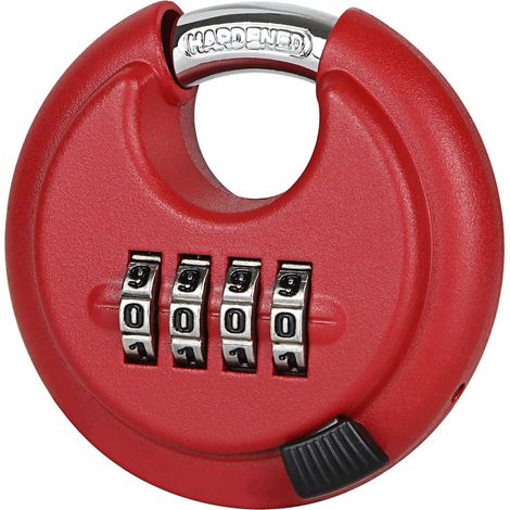 Cadenas à combinaison, cadenas à combinaison à 4 chiffres, cadenas à disque extérieur pour portail, abri de jardin, garage, armoire (1/5)