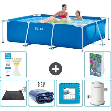 Intex Piscina con estructura Rectangular - 220x150x60 cm - 7-piezas  S166