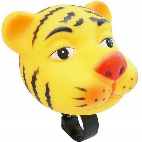 Timbre para bicicleta infantil, con sonido, diseño de tigre, universal, con asa. (1/2)