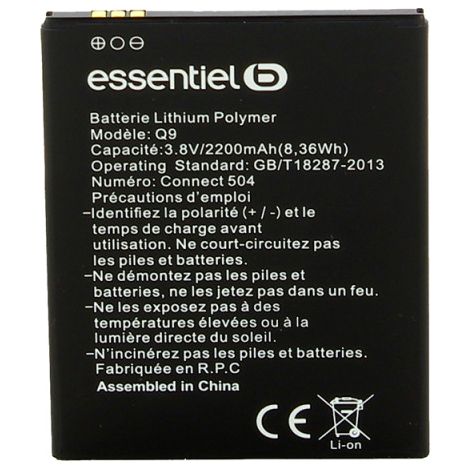 Batterie 9002380 pour Smartphone ESSENTIEL B SMARTPHONE ESSENTIELB CONNECT 504 NOIR