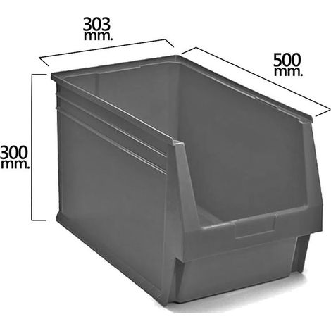 Cassetto impilabile grigio Nº59 500x303x300 mm. (5/6)