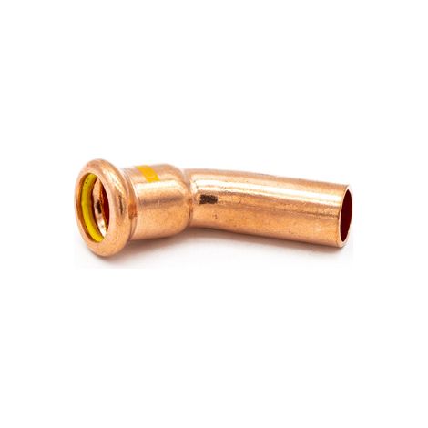 PrimaPress Copper Pressfit Gas 15mm 45° Elbow - WRAS Approved (1/2)