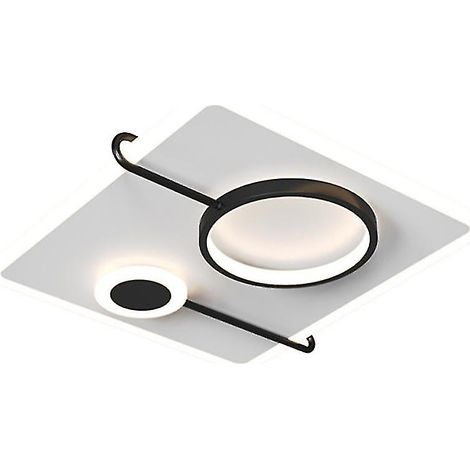 Lampe de plafond nordique, lampe d'ambiance pour salon, chambre à coucher, lampe carrée LED minimaliste (1/3)