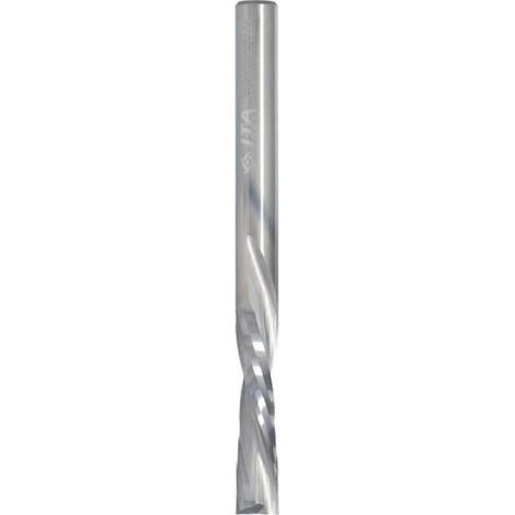 Fraise Hélicoïdale - D6mm - Hauteur De Coupe 27mm - Tige 6mm - Longueur Totale 70mm - Pour Machines Cnc - 2 Arêtes - Bois Et Dérivés (1/2)