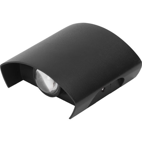 Luminaire mural LED étanche extérieur en alliage d'aluminium noir, éclairage décoratif blanc 110-265V