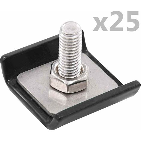 Conector de enrejado 25 sets gris antracita vidaXL