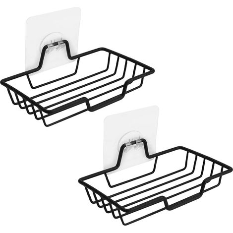 2er-Set Seifenschalen, Seifenhalter, Seifenschale aus Edelstahl, Seifenkorb mit Saugnapf, für Dusche und Badezimmer, kein Bohren erforderlich, abnehmbar (1/5)