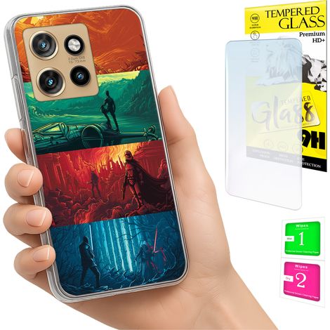 Funda para Motorola Edge 50 Neo con cubierta trasera y cristal 9H. (1/5)