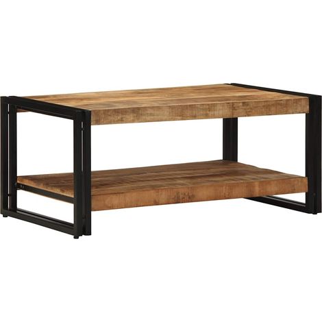 Table basse-Table Salon-Table d'appoint 90x50x38 cm bois de manguier massif brut 824757 (1/5)