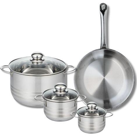 Ensemble de 1 Poêle de cuisson 28 cm et 3 faitouts 12, 14 et 24 cm Elo Profi Brillant (1/5)