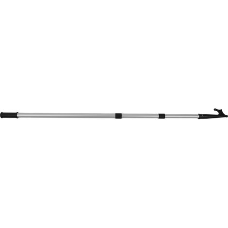 Perche d'amarrage télescopique antidérapante, poignée ergonomique robuste et légère, réglable pour bateau, yacht et navire, 3 sections : 106,6-233,6 cm (42-92 pouces). (1/5)