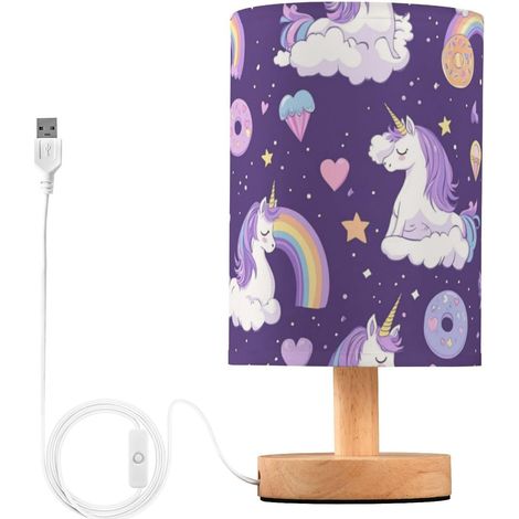 Kcldeci Crowns Diamond Lampe de chevet licorne pour chambre à (1/5)
