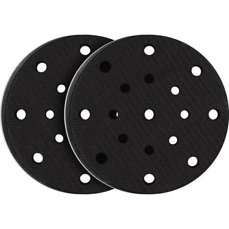 2 PièCes 150mm Tampon de Ponçage Souple ,Interface mousse souple x pour plateau de ponçage et polissage, Protection contre le bruit( 17 trous) (1/5)