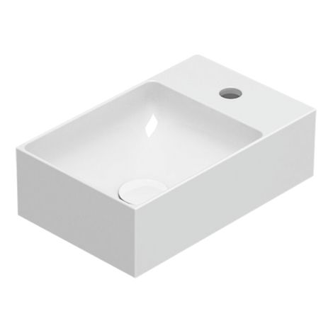 Lavabo en céramique 40x25 cm Globo T-EDGE B6R40BI  Blanc - Céramique