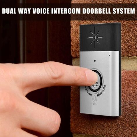 Interphone visiophone Sonnette de porte Interphone mini sonnette vocale interphone portatif sécurité maison 2,4 GHz sans fil à (1/4)