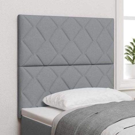 Kopfteil Hellgrau 100 cm Stoff